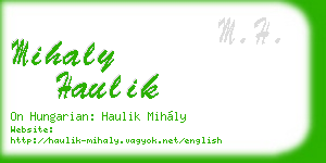 mihaly haulik business card