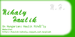 mihaly haulik business card